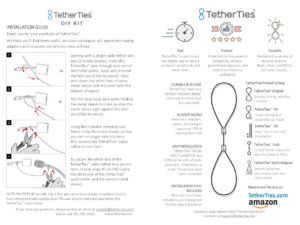 TetherTies Cable Tethers Self Assemble DIY Product Installation Instructions pdf