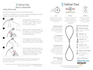 TetherTies Multi Adapter Cable Tethers Product Installation Instructions pdf