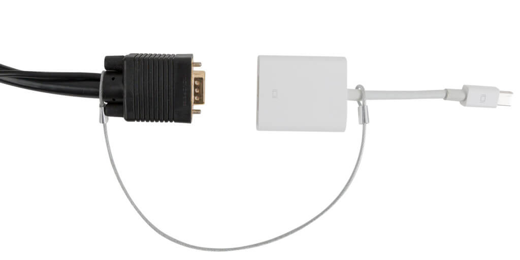 Adapter security cable made by TetherTies