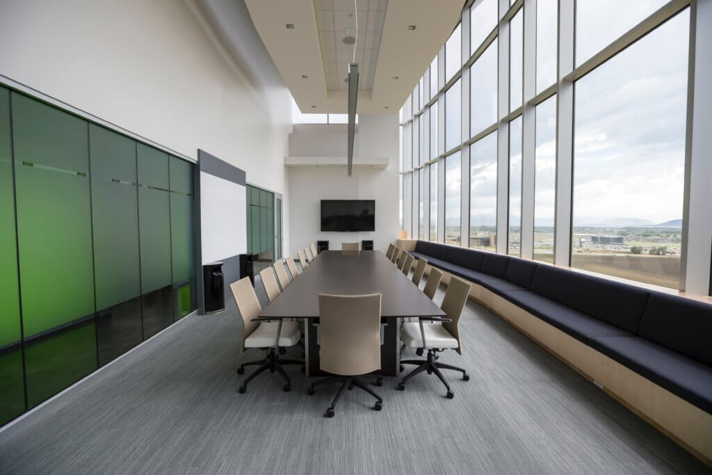 glass wall conference room